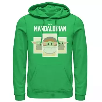 Мужская толстовка с капюшоном и вставками из мультфильмов «Звездные войны, мандалорец, ребенок» Licensed Character