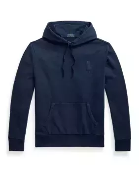Мужская толстовка с капюшоном и вышитой лошадью Polo Ralph Lauren, темно-синий