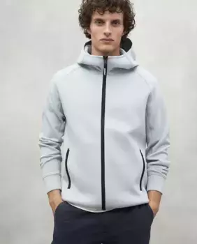 Мужская толстовка с капюшоном и застежкой-молнией Ecoalf, белый