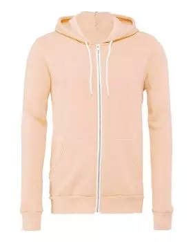 Мужская толстовка с капюшоном из флисовой ткани Sponge Fleece с застежкой-молнией BELLA + CANVAS, персиковый