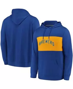 Мужская толстовка с капюшоном из искусственного кашемира royal milwaukee brewers true classics Fanatics