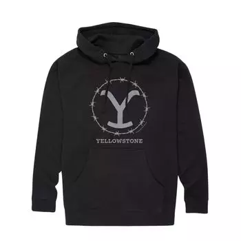 Мужская толстовка с капюшоном из колючей проволоки Yellowstone Y Licensed Character