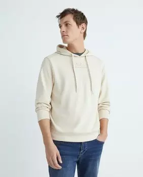 Мужская толстовка с капюшоном из модала интерлок Armani Exchange, бежевый