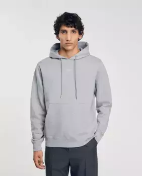 Мужская толстовка с капюшоном из органического хлопка Sandro, серый