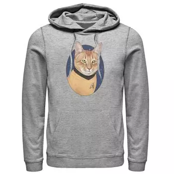 Мужская толстовка с капюшоном из оригинальной серии Star Trek Cat Captain Kirk Licensed Character