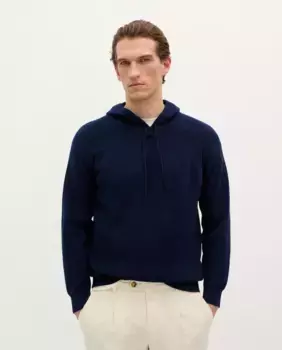 Мужская толстовка с капюшоном из трикотажной ткани Scalpers, тёмно-синий