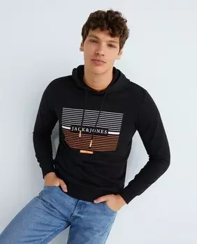 Мужская толстовка с капюшоном Jack & Jones, черный