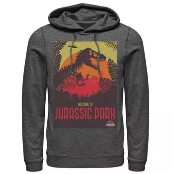 Мужская толстовка с капюшоном Jurassic Park Welcome T-Rex Sunset Licensed Character