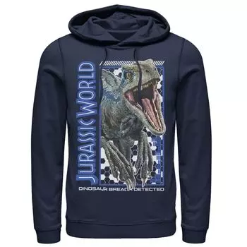 Мужская толстовка с капюшоном Jurassic World Two Dino Breach синего цвета Licensed Character, синий