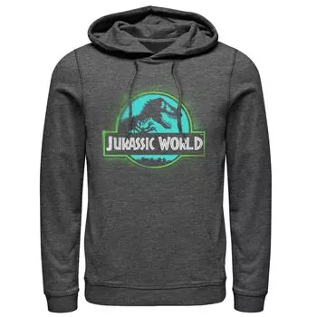 Мужская толстовка с капюшоном Jurassic World Two с логотипом граффити и аэрозольной краской Licensed Character