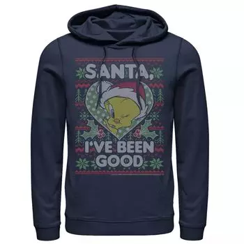 Мужская толстовка с капюшоном Looney Tunes Christmas Tweety Santa I've Been Good Licensed Character