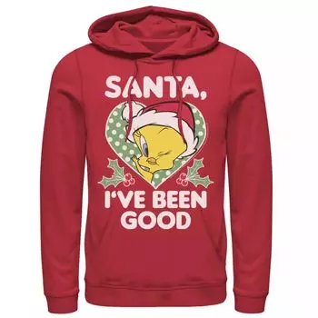 Мужская толстовка с капюшоном Looney Tunes Christmas Tweety Santa I've Been Good Licensed Character