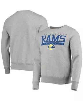 Мужская толстовка с капюшоном los angeles rams block headline в меланжевом цвете серого цвета '47 Brand, мульти