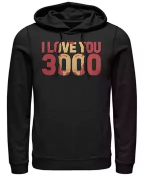 Мужская толстовка с капюшоном Marvel Avengers: Финал "I Love You 3000" Iron Man Fifth Sun, черный