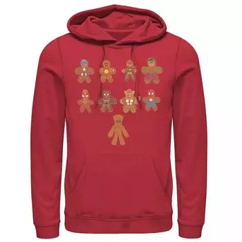 Мужская толстовка с капюшоном Marvel Avengers Gingerbread Cookie Line Up Licensed Character