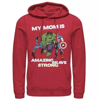 Мужская толстовка с капюшоном «Marvel Avengers My Mom Is Amazing Brave Strong» Licensed Character