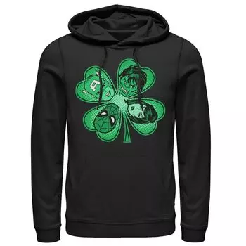 Мужская толстовка с капюшоном Marvel Avengers Shamrock Head Shot Licensed Character