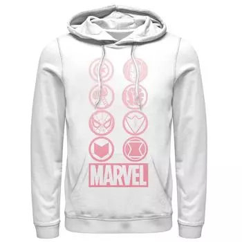 Мужская толстовка с капюшоном Marvel Gradient Ombre Circle Icons Licensed Character
