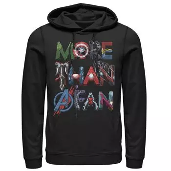 Мужская толстовка с капюшоном Marvel More Than A Fan Letter Text Word Stack Licensed Character