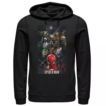 Мужская толстовка с капюшоном Marvel Spider-Man Game Villain Web Collage Licensed Character
