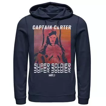 Мужская толстовка с капюшоном Marvel What If Captain Carter Super Soldier Licensed Character
