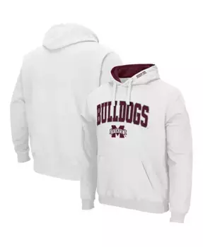 Мужская толстовка с капюшоном Mississippi State Bulldogs Arch Logo 3.0 Colosseum, белый