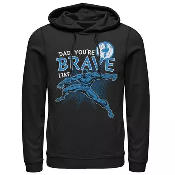 Мужская толстовка с капюшоном на День отца Marvel Black Panther Brave Dad