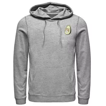 Мужская толстовка с капюшоном на левой груди с изображением собаки авокадо Licensed Character