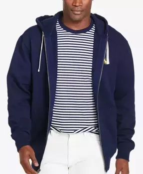 Мужская толстовка с капюшоном на молнии Signature Fleece больших размеров Big & Tall Polo Ralph Lauren, черный