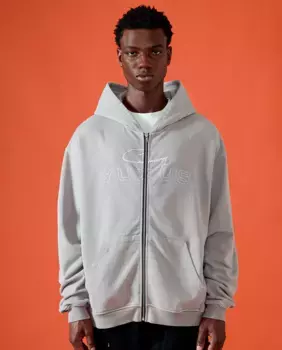 Мужская толстовка с капюшоном на молнии YUXUS, серый