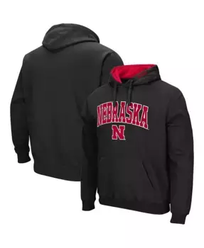 Мужская толстовка с капюшоном Nebraska Huskers Arch & Logo 3.0 Colosseum, черный