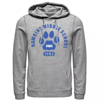 Мужская толстовка с капюшоном Netflix Stranger Things Hawkins Middle School Cubs 1983 Licensed Character