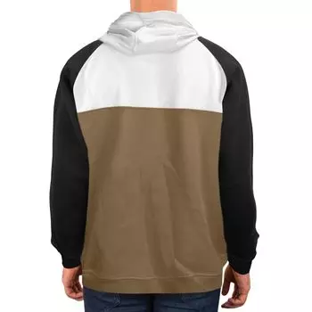 Мужская толстовка с капюшоном New Era золотого/белого цвета New Orleans Saints Gametime с молнией в четверть