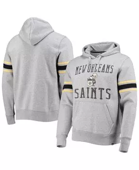 Мужская толстовка с капюшоном new orleans saints '47 heather grey double block throwback pullover '47 Brand, мульти
