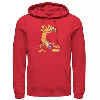 Мужская толстовка с капюшоном Nickelodeon CatDog Tough Guys Licensed Character, красный