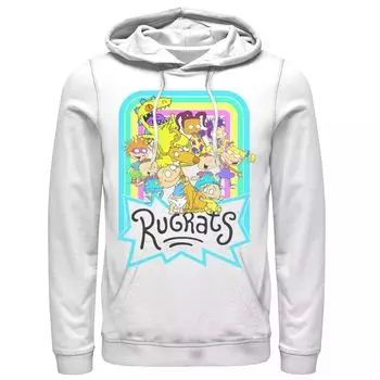 Мужская толстовка с капюшоном Nickelodeon Rugrats Neon Rainbow Reptar And Friends Licensed Character