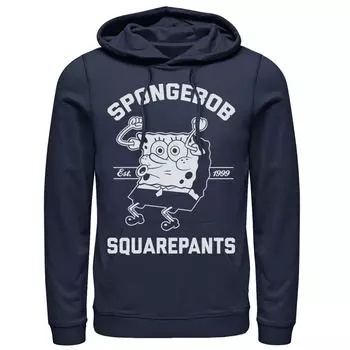 Мужская толстовка с капюшоном Nickelodeon SpongeBob SquarePants Excited Founded 99 Licensed Character, синий