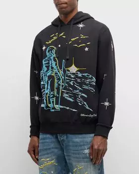 Мужская толстовка с капюшоном Night Sky, расшитая бисером Billionaire Boys Club, цвет Black