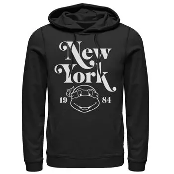 Мужская толстовка с капюшоном Ninja Turtles New York 1984 Head Outline Licensed Character