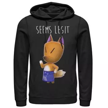 Мужская толстовка с капюшоном Nintendo Animal Crossing Redd The Fox Seems Legit Licensed Character