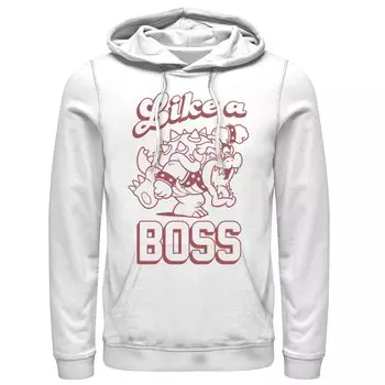 Мужская толстовка с капюшоном Nintendo Super Mario Bowser Like A Boss Koopa King Licensed Character