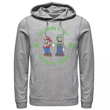 Мужская толстовка с капюшоном Nintendo Super Mario St. Patty's без зеленого цвета Licensed Character