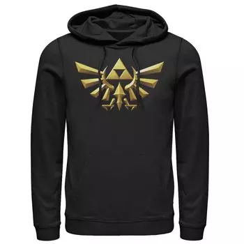 Мужская толстовка с капюшоном Nintendo Zelda Hyrule Crest Iconic Golden Triforce Licensed Character