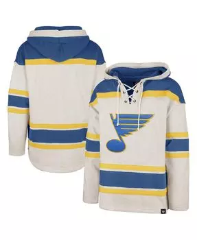 Мужская толстовка с капюшоном oatmeal st. louis blues rockaway на шнуровке '47 Brand, мульти