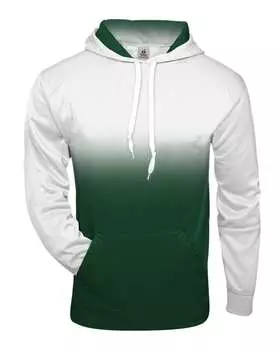 Мужская толстовка с капюшоном Ombre Badger, цвет forest