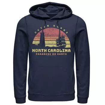 Мужская толстовка с капюшоном Outer Banks North Carolina Paradise On Earth в стиле ретро с закатом Licensed Character