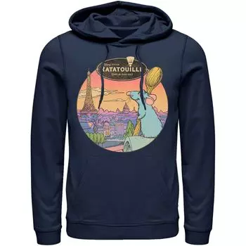 Мужская толстовка с капюшоном Over Look Paris Disney/Pixar Ratatouille Licensed Character, синий
