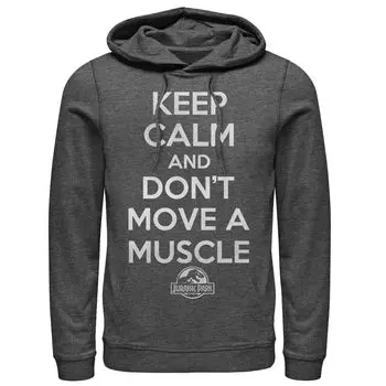 Мужская толстовка с капюшоном «Парк Юрского периода Keep Calm & Don’t Move» Licensed Character