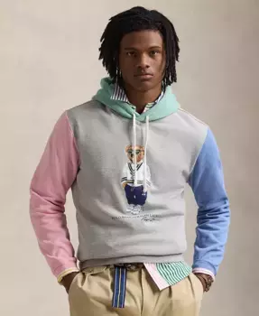 Мужская толстовка с капюшоном Polo Bear из флиса Polo Ralph Lauren, мультиколор