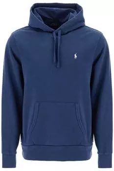 Мужская толстовка с капюшоном Polo Ralph Lauren из хлопка с петлевой спинкой, синий